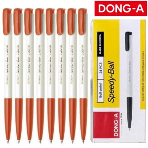 동아 스피디볼 기본 볼펜 1갑 155x45x65mm 185g 0.38mm 레드, 24개
