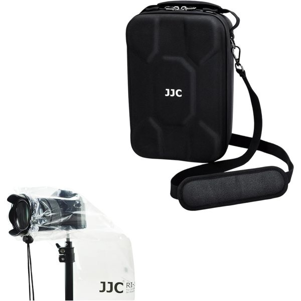 레인 커버 하드 카메라 파우치 하드 카메라 여행용 휴대용 케이스가 포함된 2팩 카메라 렌즈 레인 커버