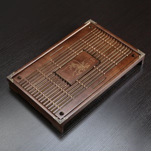 대나무 다도 차판 브라운 43x28cm