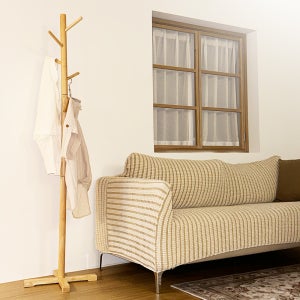 홈앤비전 고급 미니 원목 스탠드행거 옷걸이행거