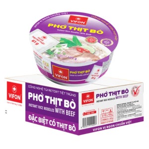 베트남 비폰 쌀국수 컵라면 소고기맛 VIFON PHO BO 1 박스 (120g x 12개입)