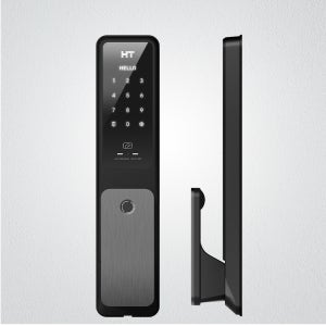 현대에이치티 무타공 도어락 푸시풀 즉시잠김 현관문 번호키 설치 TDL-P1102F 지문인식