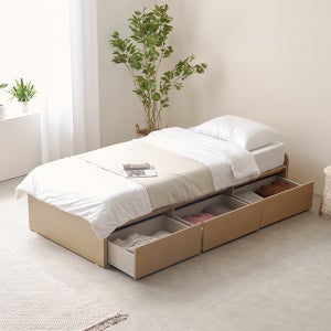 케이컴퍼니 피크 낮은 헤드 900 미니 싱글 침대 세트 본넬 매트리스 MS 서랍 베드