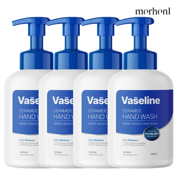 2+2 메르헨트 바세린 대용량 핸드워시 500ml 손세정제 물비누 퍼퓸 카페 향기좋은 리필