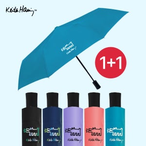 1+1 키스해링 8K 퍼피 3단완전자동우산 튼튼한3단우산