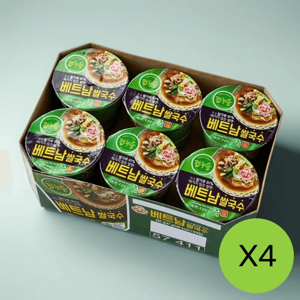 오뚜기 컵라면 컵누들 베트남쌀국수 소컵 6개입 4박스 총24개