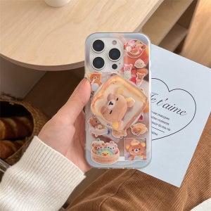 아이폰16 프로 케이스 맥세이프 그립 톡세트 캐릭터 리락쿠마 곰돌이