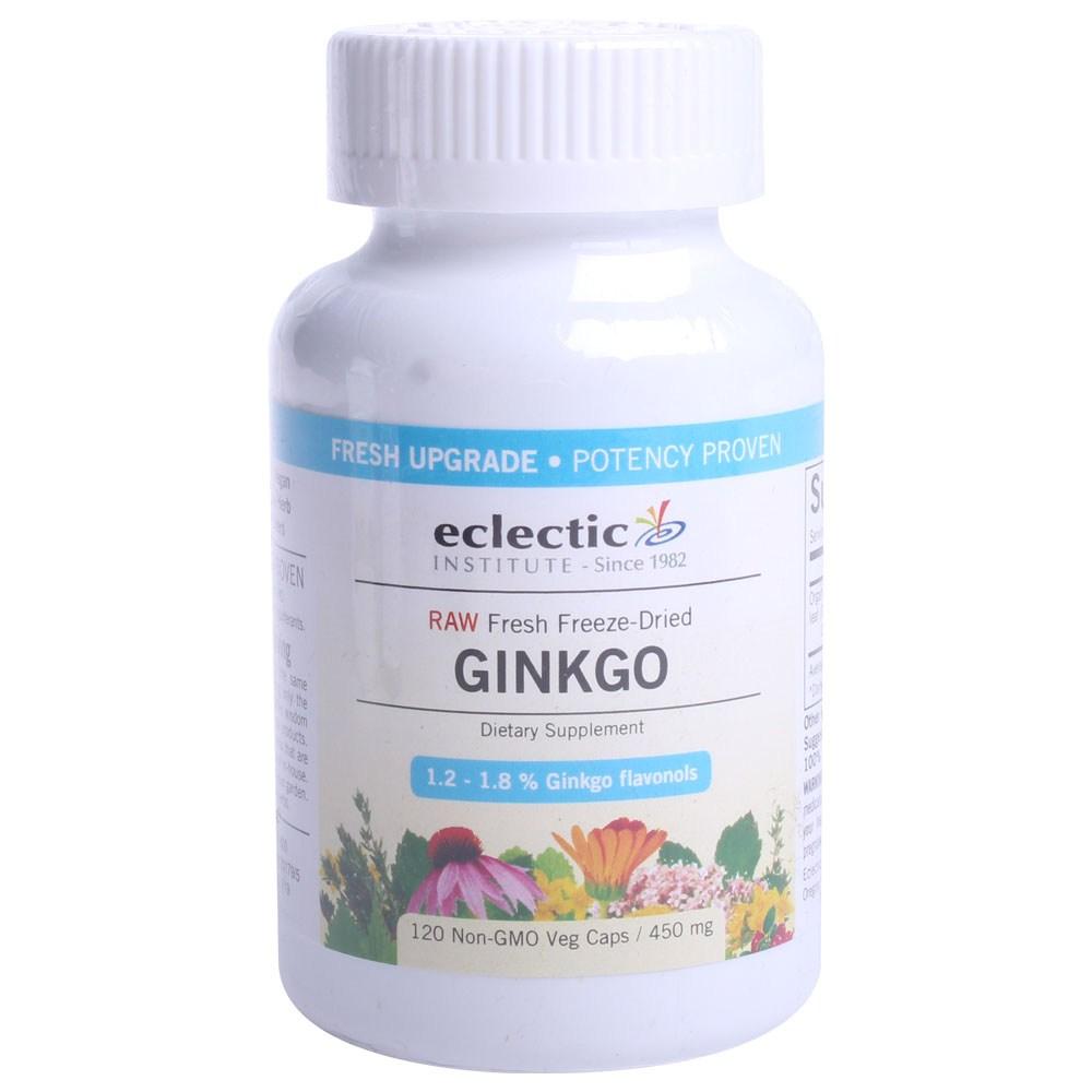 <b>이클레틱</b> 로우 프리즈 드라이 프레시 은행나무 징코 <b>인스티튜션</b> 450mg NonGMO 120정