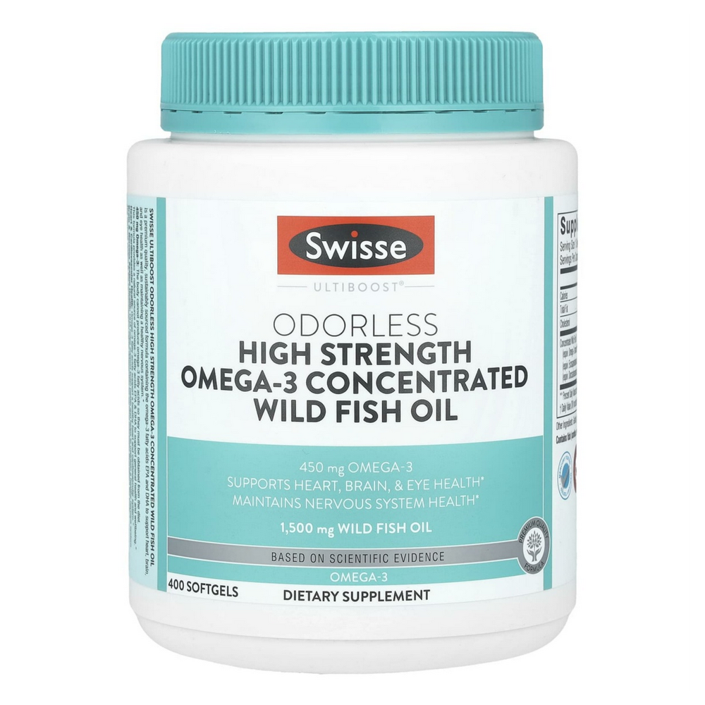 스위스 울티부스트 오도리스 하이스트렝스 <b>오메가3</b> 와일드 <b>피쉬오일 1500mg</b> 400소프트젤