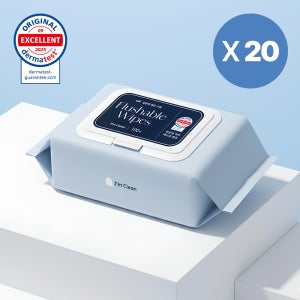 아임클린 비데 물티슈 비데티슈 변기용 100매, 20개