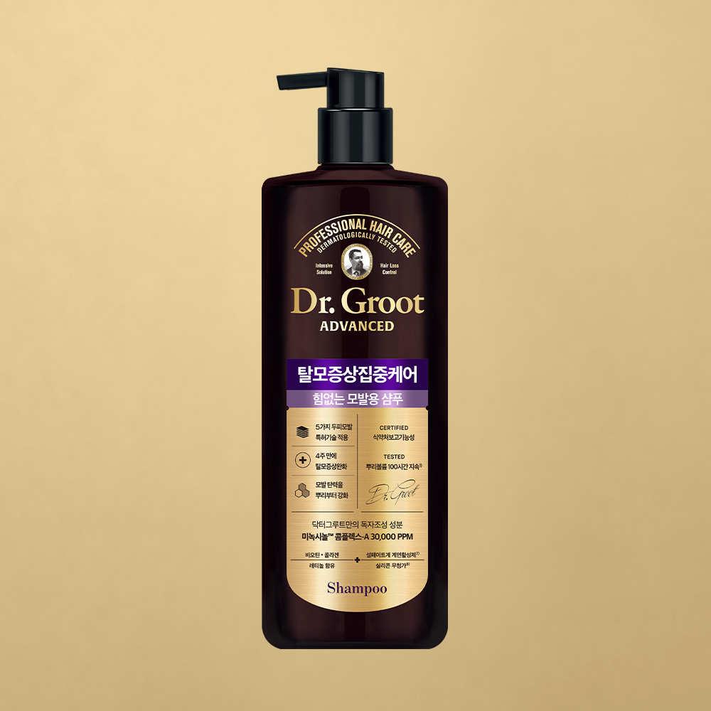 [힘없는 모발용]닥터그루트 집중케어 어드밴스드 탈모샴푸 700ml 1개 약산성 대용량