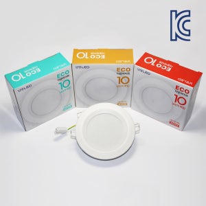 KC 남영 다운라이트 매립등기구 플리커프리 매입등 천장 매입형LED등기구 10W, 100mm(4인치) 주광색