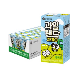 연세유업 과일랜드 제로 청포도맛 190ml, 24개