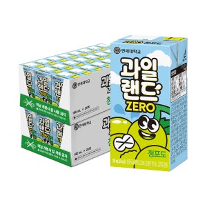 연세유업 과일랜드 제로 청포도맛 190ml, 48개