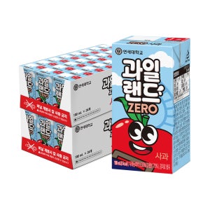 연세유업 과일랜드 제로 사과맛 190ml, 48개