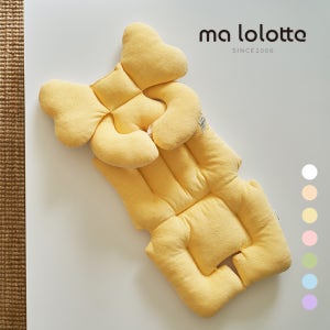 마롤 테리 유모차 라이너 신생아 카시트 쿠션 통통 양면 쿨시트 유아 옐로우