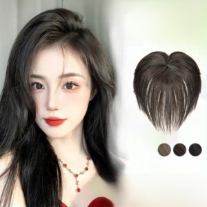 [대머리 필수] 헤어라인 부분 가발 여성 패션 정수리 가발 3d 입체 내추럴 헴 가발