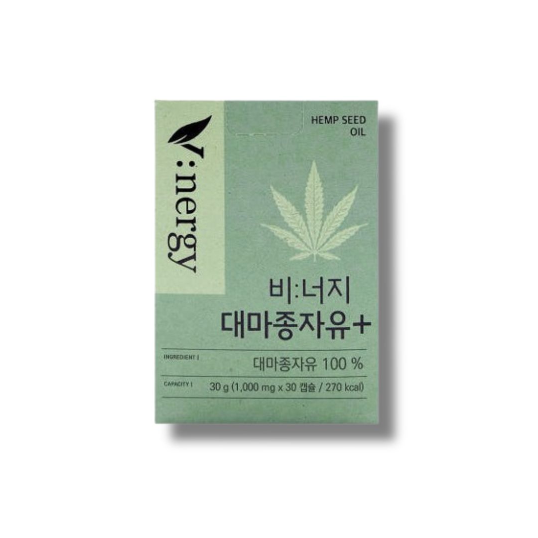 비너지 대마종자유 플러스 1000mg 30캡슐 1박스