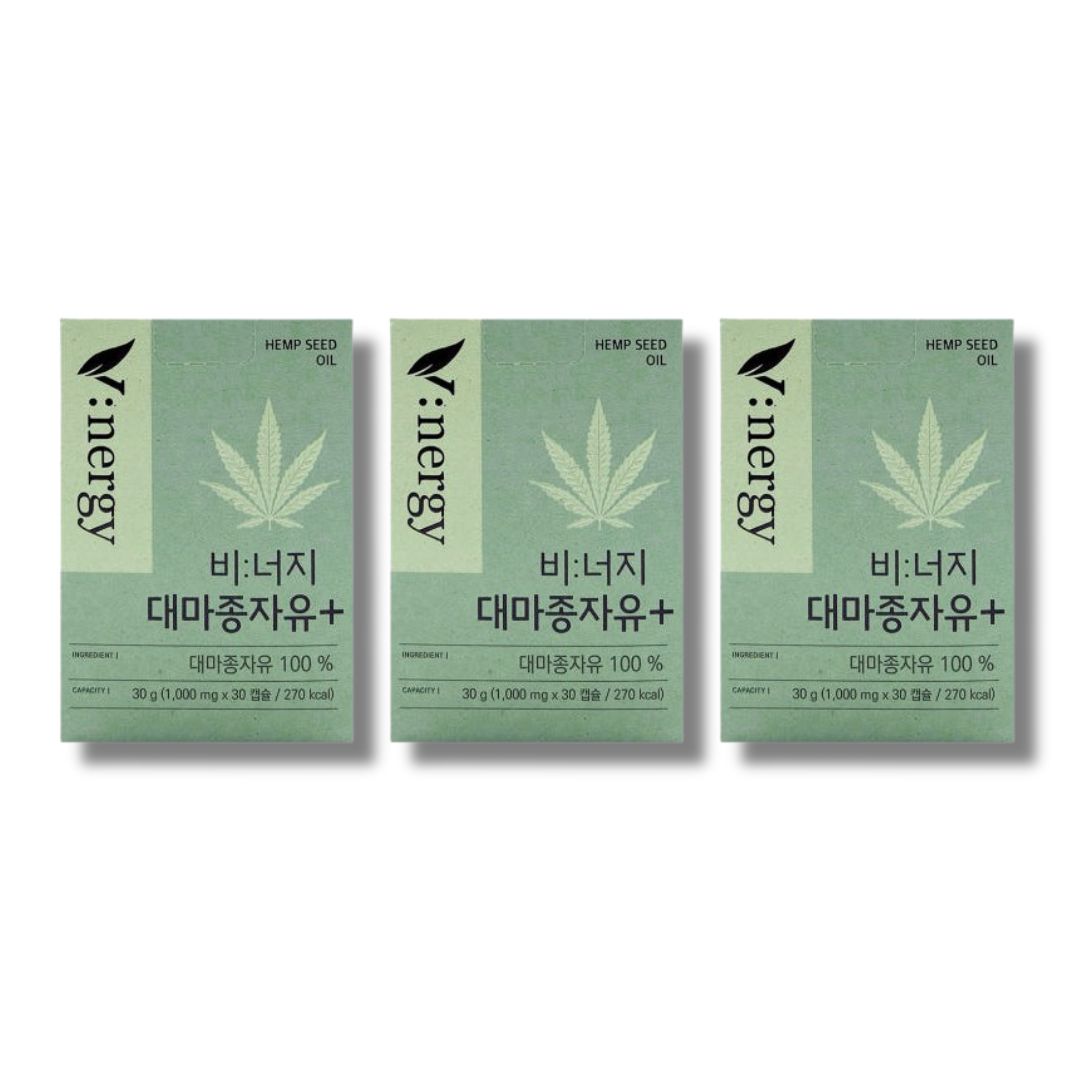 비너지 대마종자유 플러스 1000mg 30캡슐 3박스