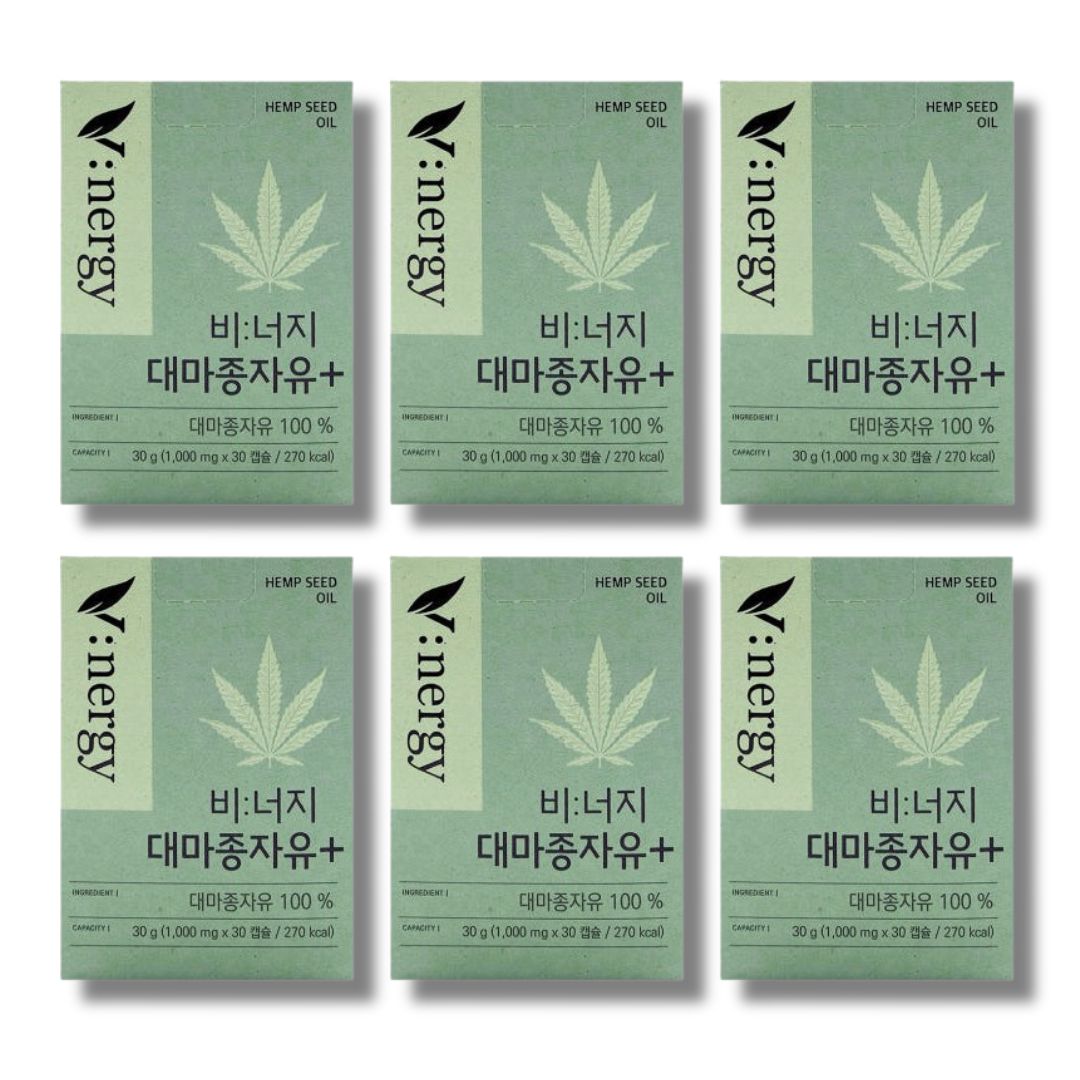 비너지 대마종자유 플러스 1000mg 30캡슐 6박스