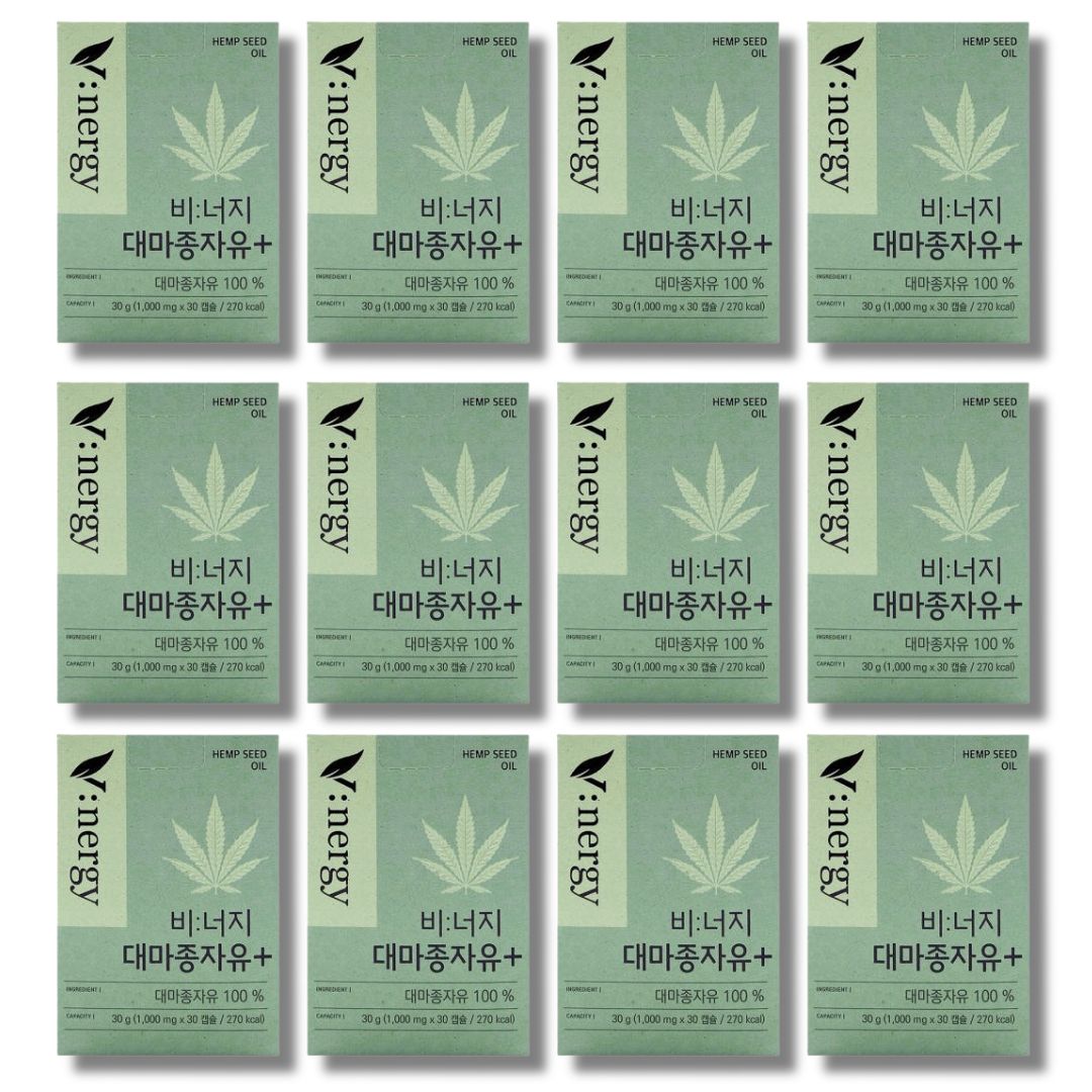 비너지 대마종자유 플러스 1000mg 30캡슐 12박스