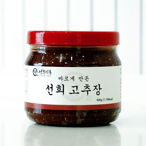 선희고추장 500g 재래식 전통 맛있는 수제 고추장 국산 마늘 저당 저염