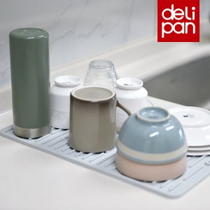 델리팬 다용도 실리콘 드라잉 매트 DEL-SM38 식기,컵 건조/과일,채소 물기제거/냄비 받침대
