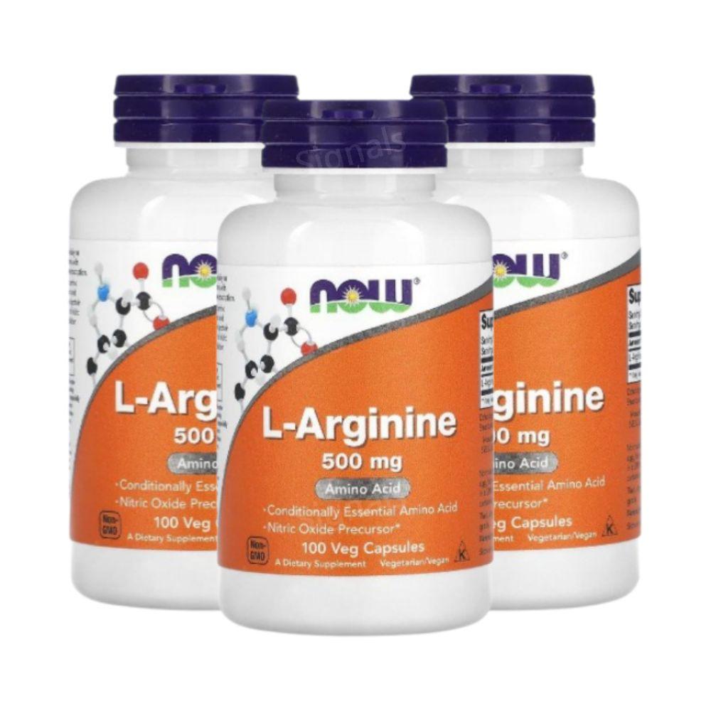 나우 엘 <b>아르기닌</b> 알기닌 500mg 100캡슐 3개 <b>아르지닌</b> L <b>Arginine</b>