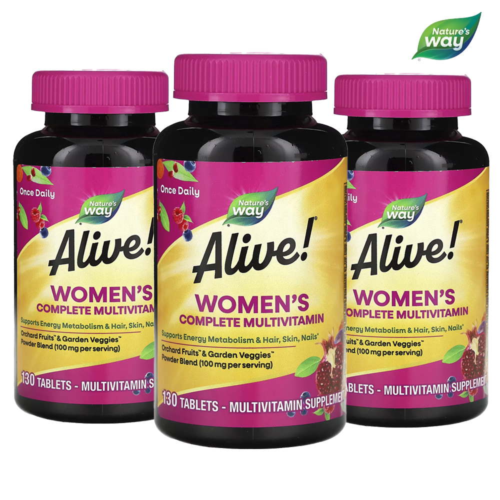 네이쳐스웨이 얼라이브 <b>우먼스 컴플리트 멀티비타민</b> 헤어 스킨 네일 지원 130타블렛 3개