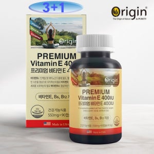 오리진 프리미엄 비타민E 400IU 550mg 90캡슐 항산화 영양제