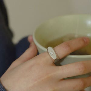 925실버 자체제작 유니크 포인트 볼드 별조각 커플링 핸드메이드 은 반지