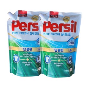 헨켈 퍼실 딥클린 엑스퍼트 실내건조 액체세탁세제 일반드럼겸용 리필 1.5L 2개