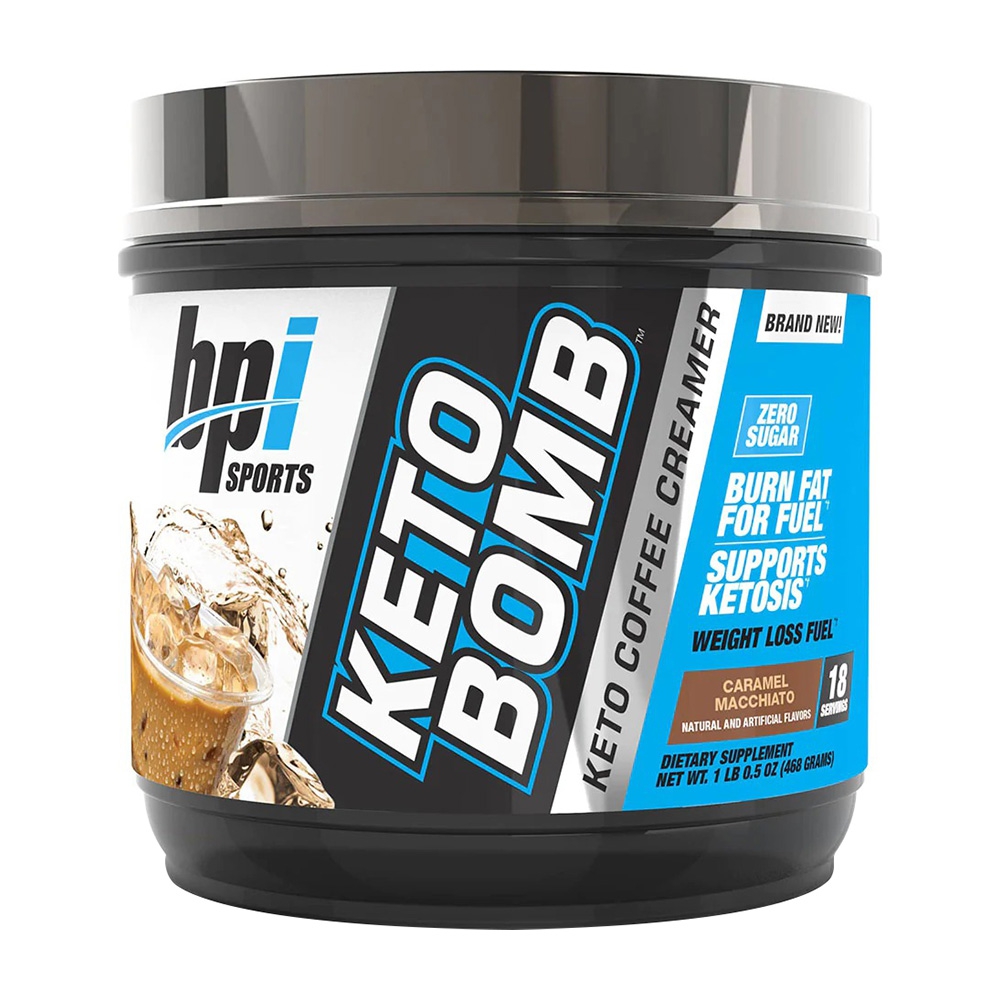 BPI 스포츠 <b>키토 밤</b> 키토제닉 커피 크리머 카라멜 마끼야또 18 서빙 468g