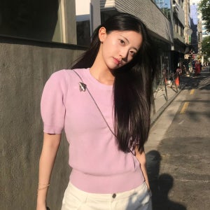 마인드브릿지 [인플루언서 PICK] 라운드넥 볼륨 소매 니트 MZKT3201