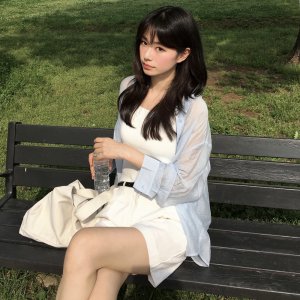 마인드브릿지 [인플루언서 PICK] 시어 세미 오버핏 투웨이 셔츠 MZWS3202
