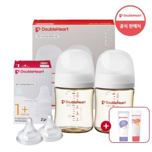 더블하트 모유실감 베이직&모먼트 160ml 트윈세트 (젖병2+젖꼭지2)