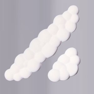 구름 모양 팜레스트 클라우드 손목 받침대 미끄럼 방지 메모리폼 키보드+마우스패드 세트