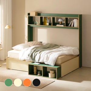 모모 컬러 리프트업 수납침대 Q(퀸) H240 프레임