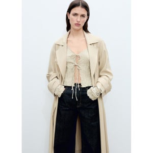 MANGO WOMAN 트렌치 코트 TAXI Light/Pastel Gray 87056354
