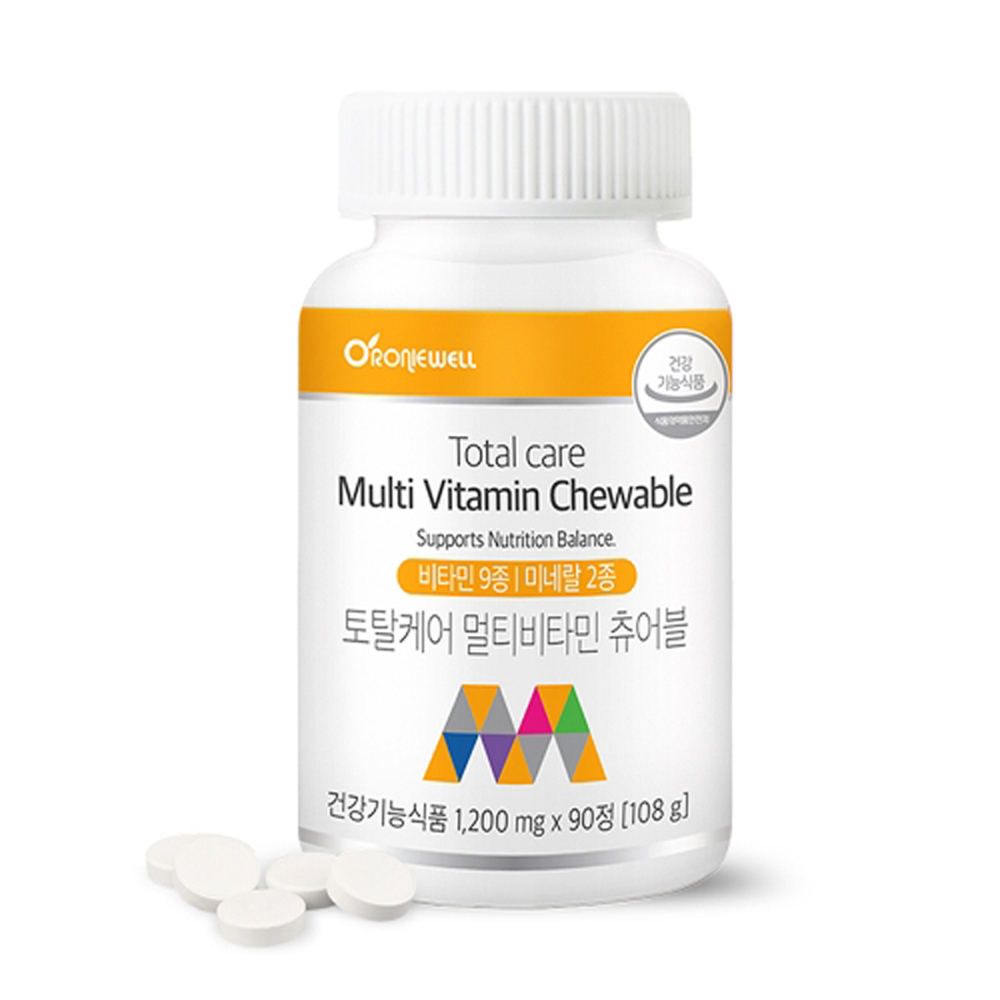 <b>로니웰</b> 토탈케어 멀티비타민 츄어블 1,200mg x 90정, 1개