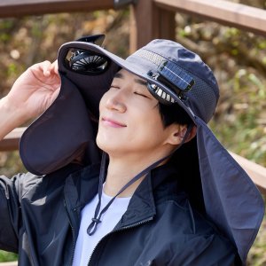 몽피 선풍기모자 태양열 태양광 선풍기 모자