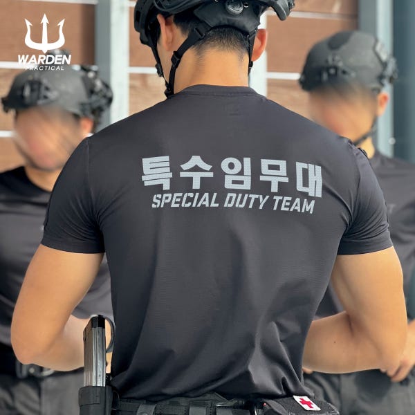 SDT 특수임무대 워든 택티컬 티셔츠 기능성 국군 군사경찰 특임대 머슬핏 특수부대