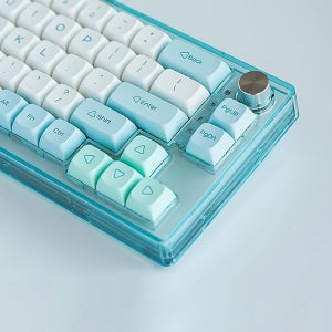 아이스 크리스탈 민트 키캡 XDA PBT 염료승화 (135key) 기계식 키보드