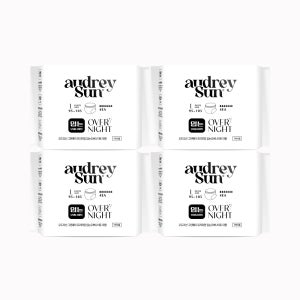 오드리선 그린웨이 입는오버나이트 팬티형생리대 유기농 순면 대형 4pcs X 4팩