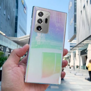 오로라 홀로그램 슬림 하드 케이스 그라데이션, 갤럭시노트20 울트라