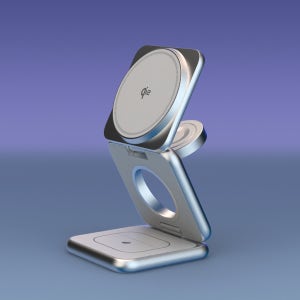 더베러 Qi2 맥세이프무선충전기 아이폰 멀티3in1충전기 애플워치 접이식 실버