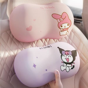 산리오 차량 메모리폼 땅콩모양 목쿠션 자동차용품 여행용 휴대용 목베개 차량배개 내차꾸미기