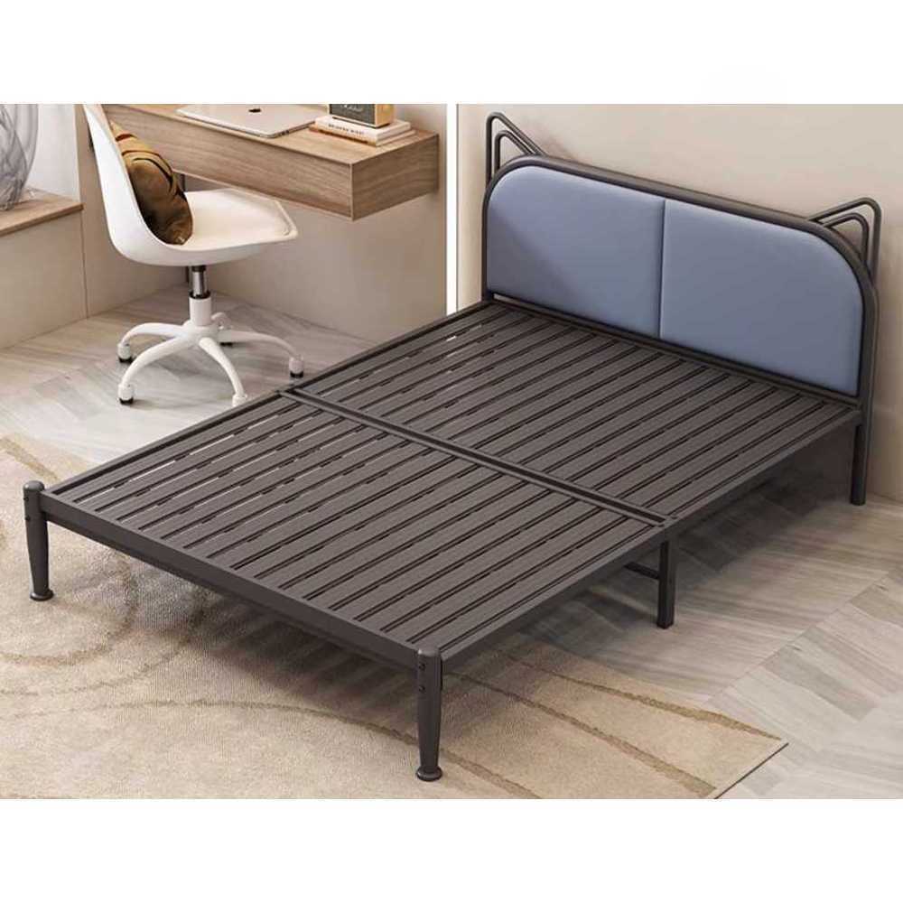 벨벳 침대헤드 조립식 퀸 깔판 침대프레임 프레임 킹 180x190cm(블랙+네이비)
