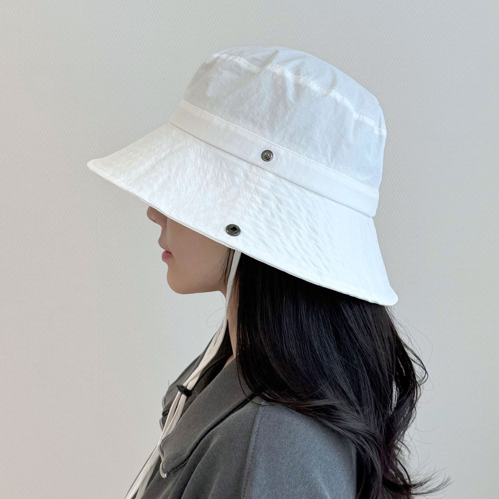 폴리 여름 바스락 와이드 벙거지 넓은챙 대두 휴양지 모자 버킷햇 상세 이미지 3