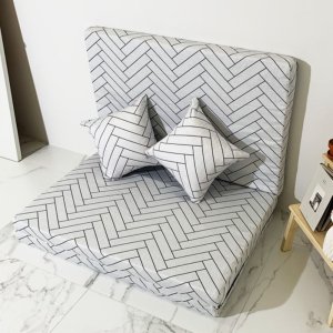 3단 접이식 매트리스 블랙에어폼 싱글 대형 100cm X 198cm 바닥용 손님용 매트리스